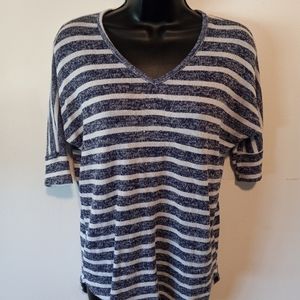 Women's Stripe blue and white top